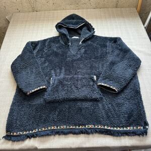 Natural Life Boho Fuzzy Hoodie Womens One‎ Size Kangaroo Pocket Cozycore Lounge